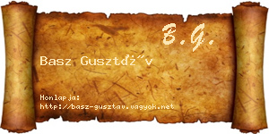 Basz Gusztáv névjegykártya
